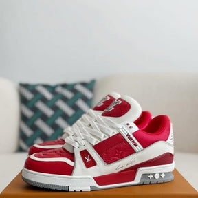 LOUI SS VUITTO NN TRAINER SIGNATURE RED WHITE