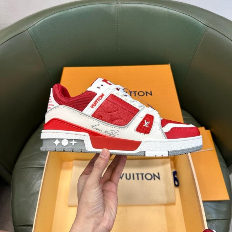 LOUI SS VUITTO NN TRAINER SIGNATURE RED WHITE