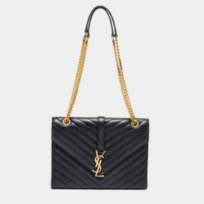YSL SAINT LAURENT COLLEGE MEDIUM CHAIN BAG  khaki dubble box packing 5376