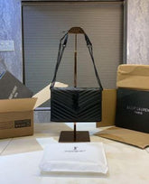 YSL SAINT LAURENT COLLEGE MEDIUM CHAIN BAG  khaki dubble box packing 5378