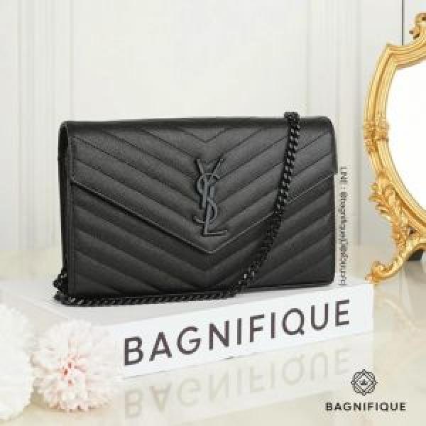 YSL SAINT LAURENT COLLEGE MEDIUM CHAIN BAG  khaki dubble box packing 5378