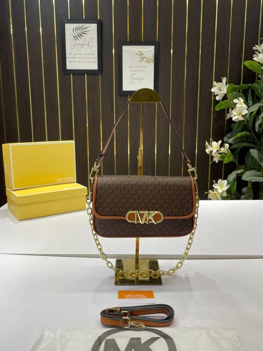 Michael  kors   parker shoulder bag with og box(22319 coffe brown)