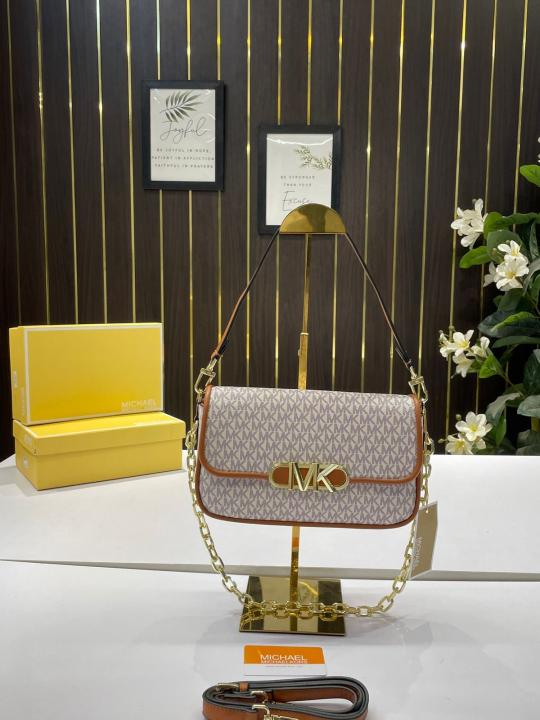 Michael  kors   parker shoulder bag with og box(22319 biege brown)