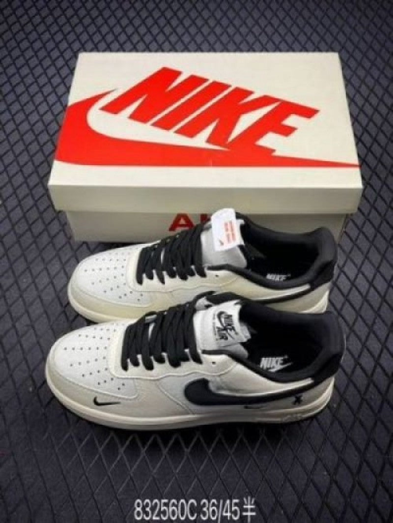 Nik e Airforce 1 07 low violent bear joint linen beige black sneaker