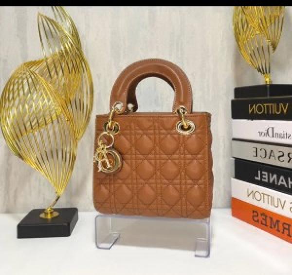 Christian  DIOR  LADY  BAG  WITH  BRAND BOX  gry  1970