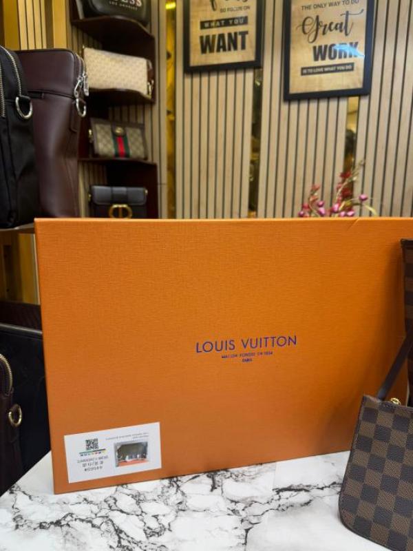 Louis  Vuitton Neverful With Box And Dust Bag (Brown checks)
