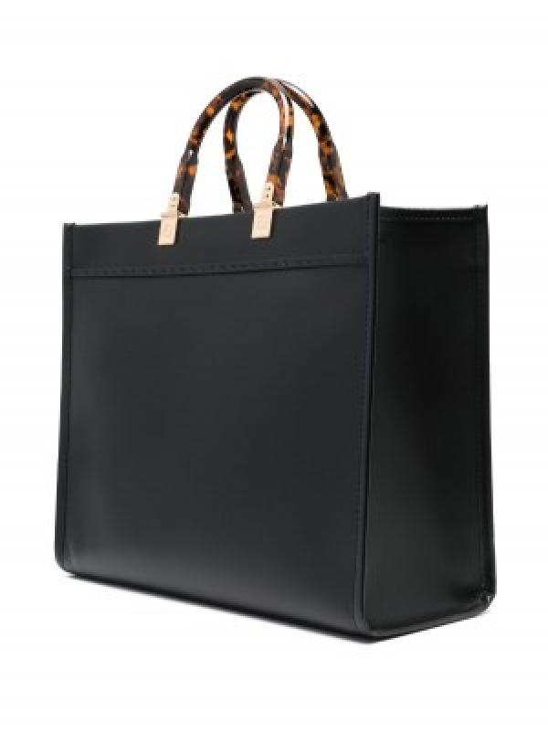 fendi  roma  plain  ladies  trendy  leather  handbag  35 cm big size 1966