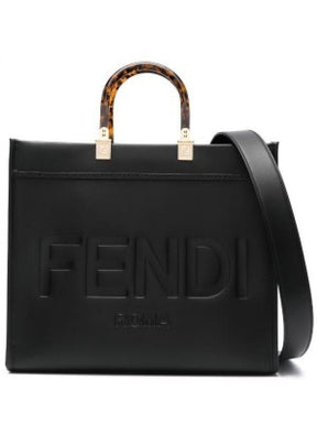 fendi  roma  plain  ladies  trendy  leather  handbag  35 cm big size 1966