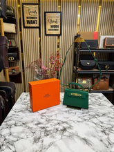 Hermes Kelly Top Handle Bag With Box (Green)