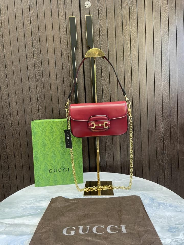 Gucc  i horsebit 1955 small shoulder bag with magnet box 373