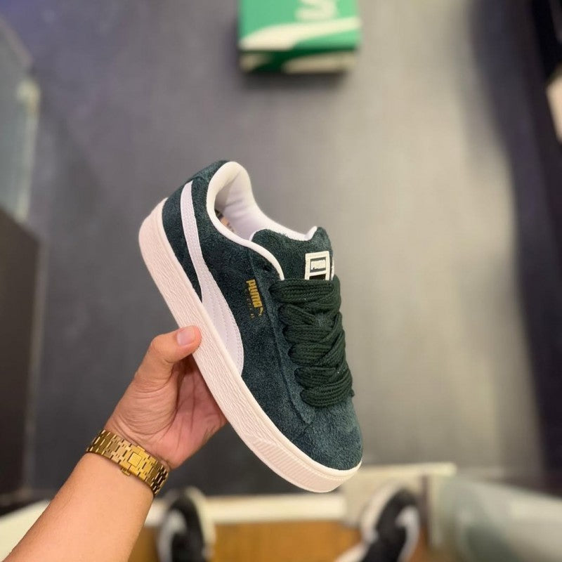 Pum.a suede xl hAiry green white 217