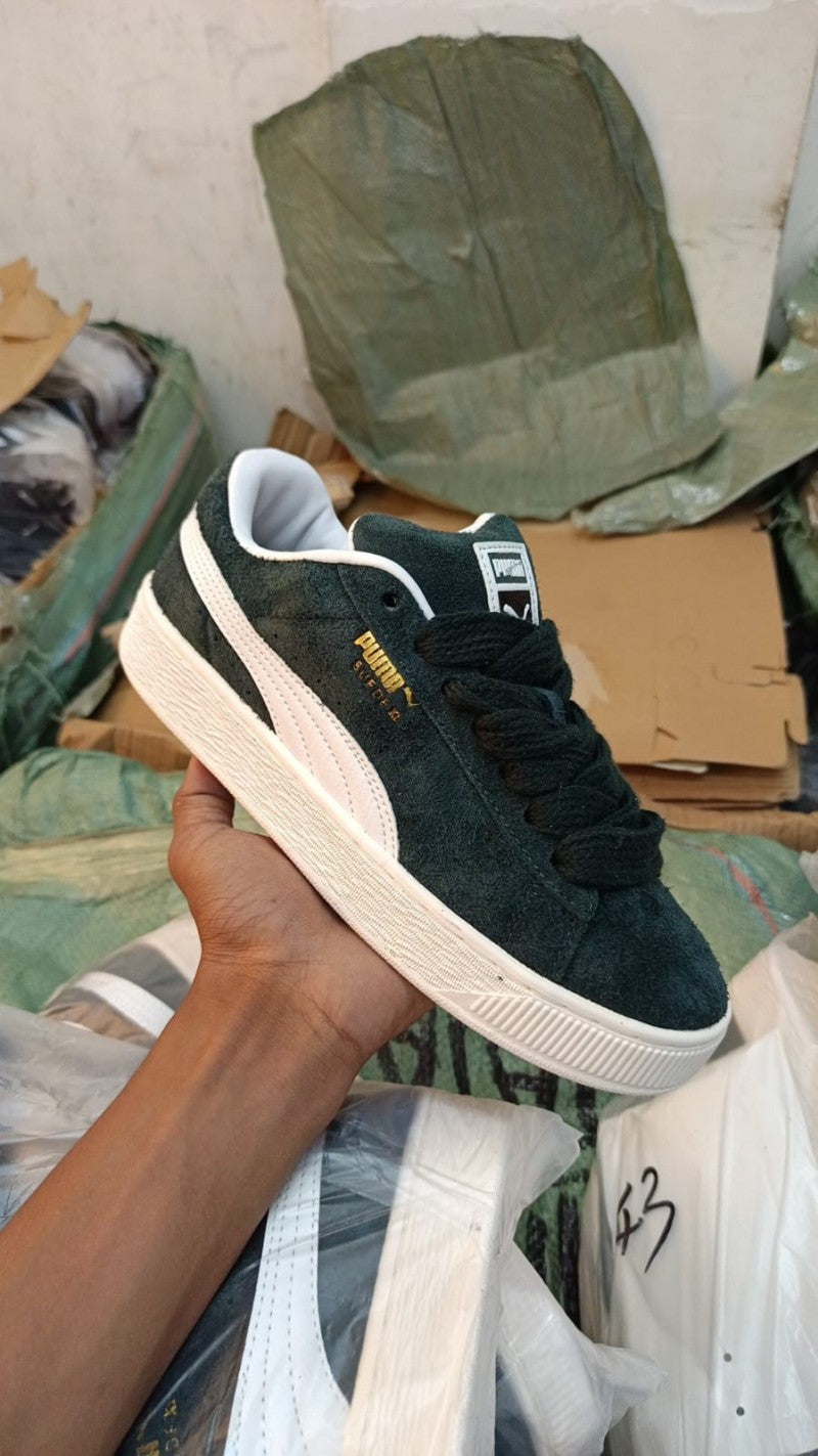Pum.a suede xl hAiry green white 217