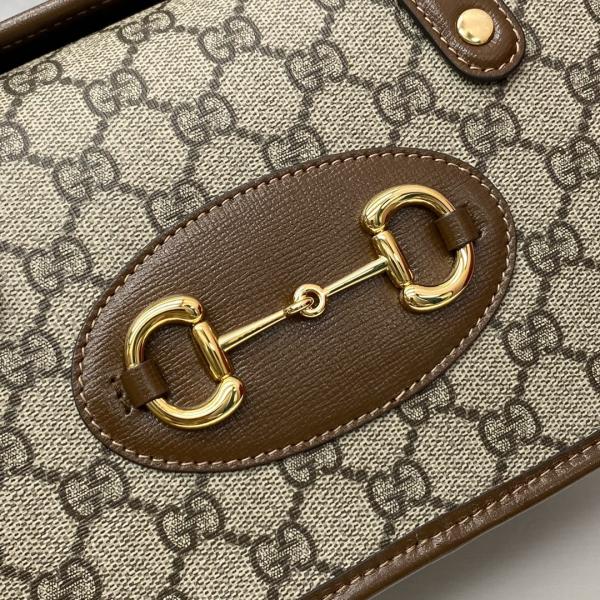 Gucci  Horsebit  1955  GG  Supreme  Top  Handle  Bag  With  OG  Box  &  Dust  Bag  8563