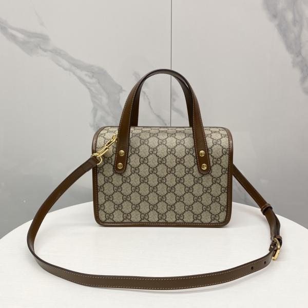 Gucci  Horsebit  1955  GG  Supreme  Top  Handle  Bag  With  OG  Box  &  Dust  Bag  8563