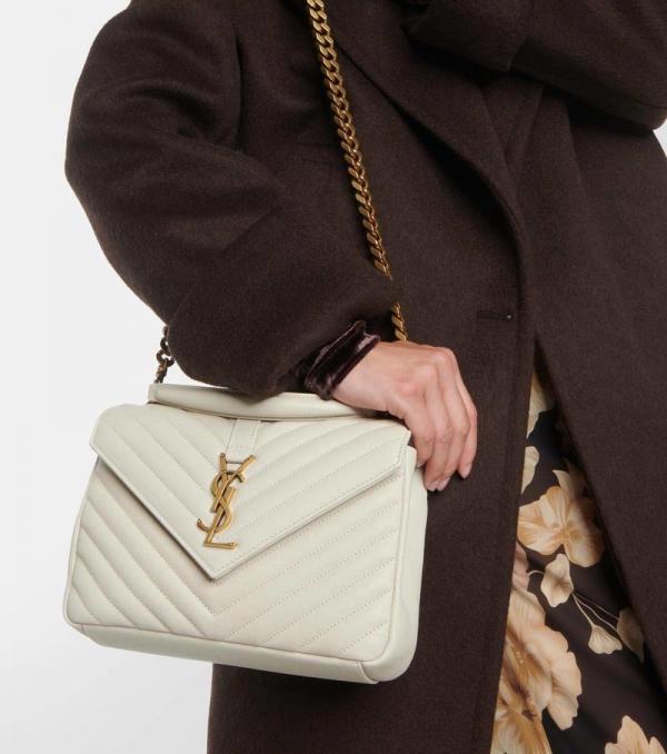 Ysl classic messenger college bag with og box(0255 1 white)