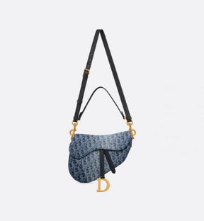 Dior  saddle  denim  bag  with  og  box