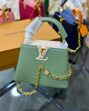 Louis  Vuitton  Capucines  Mini  Green  OG  Double  Box  With  Dust  Bag  968157 5