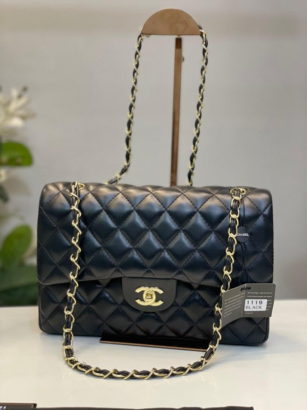Chanel  jumbo  shoulder  bag  with  og  box(1119 black)