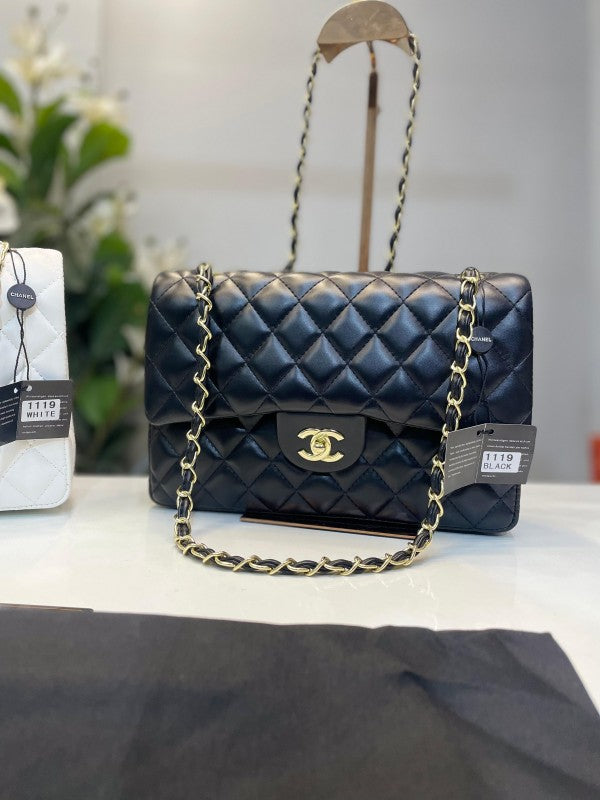 Chanel  jumbo  shoulder  bag  with  og  box(1119 black)