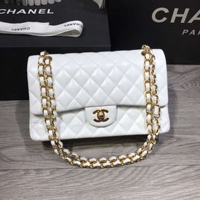 Chanel  jumbo  shoulder  bag  with  og  box(1119 white)