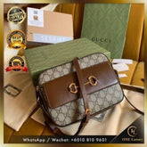 Gucci  Mini  Bag  with  Interlocking  GWhere  Elegance  Meets  Petite  Glamour  dubble  Box  packing  carrybag  1871