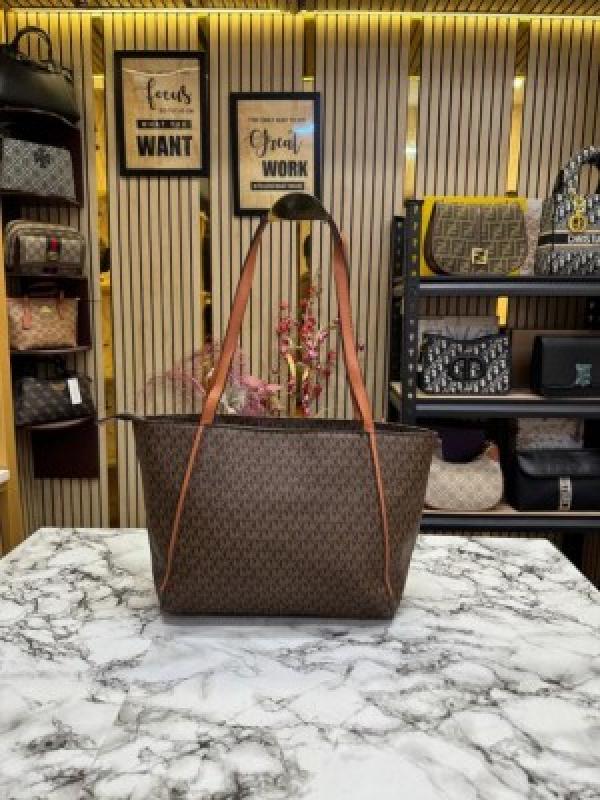 MICHAEL  KORS WHITNEY SIGNATURE SHOULDER BAG WITH DUST BAG PREMIUM QUALITY (COFFEE BROWN)