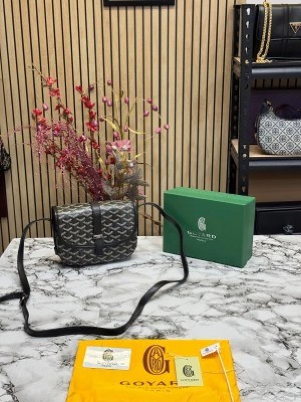 Goyard Belvedere Crossbody Bag PM With Box And Dust Bag (Black)