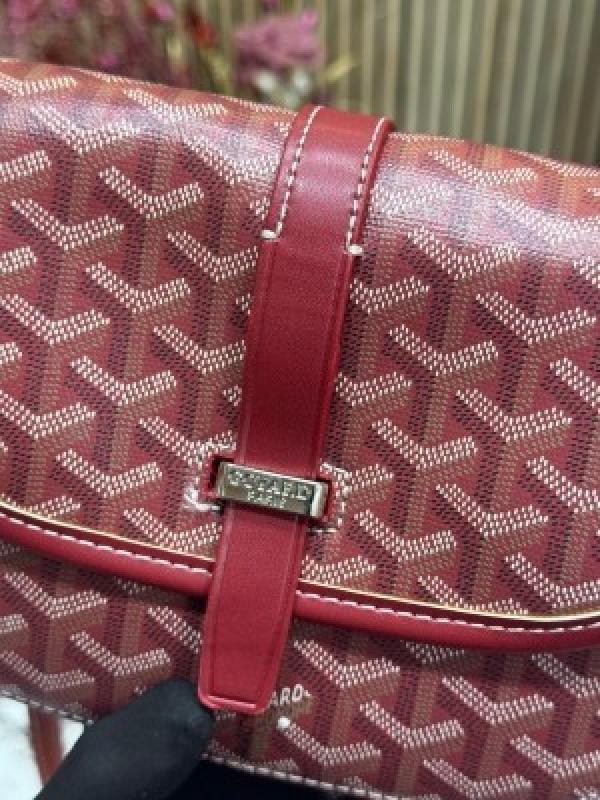 Goyard Belvedere Crossbody Bag PM With Box And Dust Bag (Red)