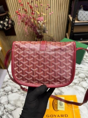 Goyard Belvedere Crossbody Bag PM With Box And Dust Bag (Red)