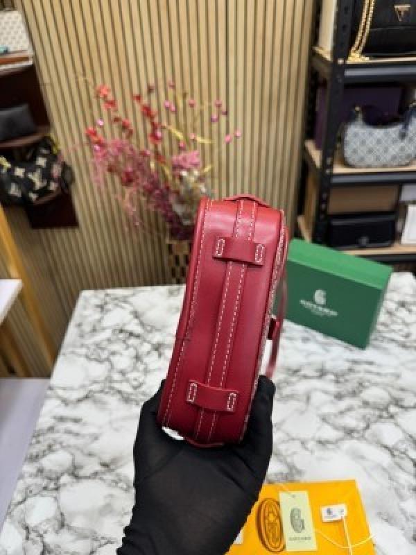 Goyard Belvedere Crossbody Bag PM With Box And Dust Bag (Red)