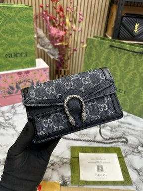 GUCC  I DIONYSUS SLING BAG WITH OG DUST BAG & BIL PREMIUM QUALITY DOBLE BOX BLACK