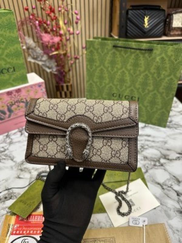 GUCC  I DIONYSUS SLING BAG WITH OG DUST BAG & BIL PREMIUM QUALITY DOBLE BOX MINI GG BROWN