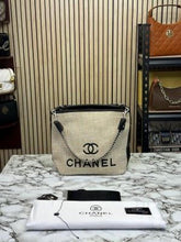 CHANE  L GRADIENT CHAIN TOTE BAG WITH DUST BAG AND SLING (KHAKI) (S16)