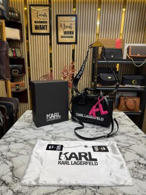 Karl Lagerfeld KSKUARE Embossed Small Tote Bag BLACK
