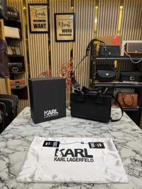 Karl Lagerfeld KSKUARE Embossed Small Tote Bag BLACK