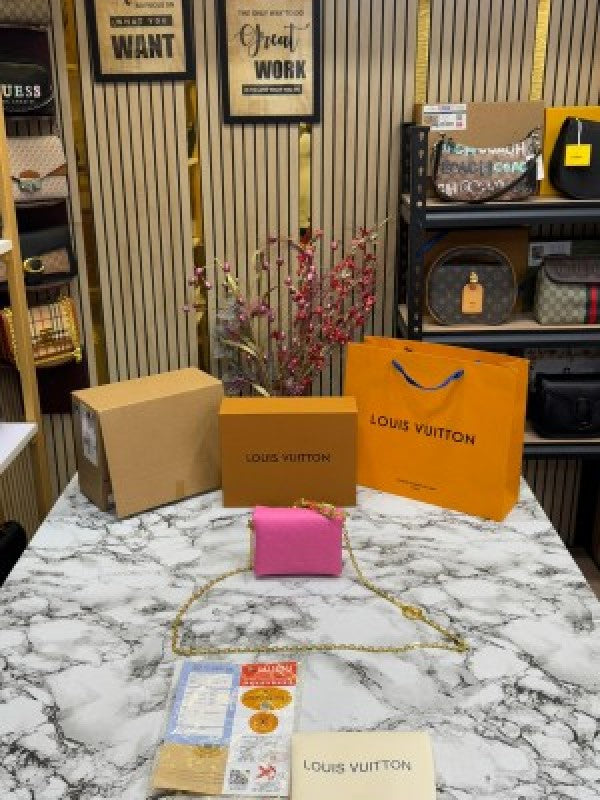LOUIS  VUITTON COUSSIN NANO BAG WITH OG DOUBLE BOX PREMIUM QUALITY (PINK)