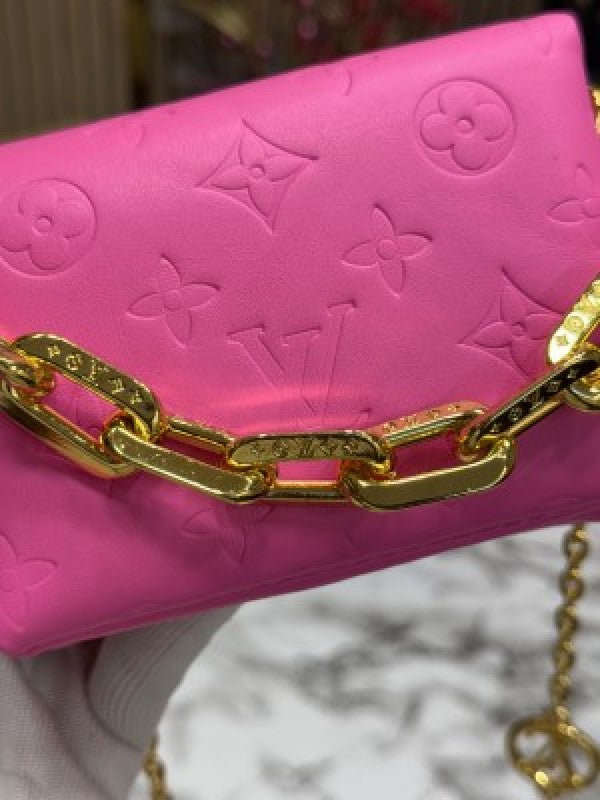 LOUIS  VUITTON COUSSIN NANO BAG WITH OG DOUBLE BOX PREMIUM QUALITY (PINK)