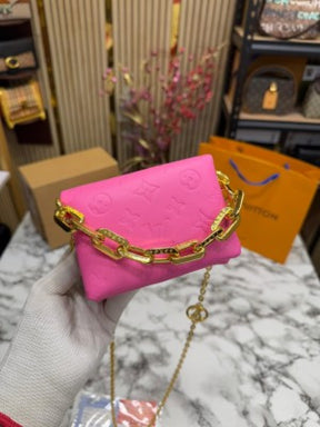 LOUIS  VUITTON COUSSIN NANO BAG WITH OG DOUBLE BOX PREMIUM QUALITY (PINK)