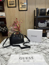GUESS QUATTRO G LUXURY SATHCHEL HANDBAG WITH OG BOX AND DUST BAG PREMIUM QUALITY (BLACK)