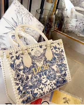CHRISTIAN  DIOR  BRAIDED  TOTE  BAG  WITH  BOX  5485