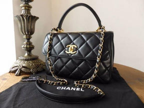 Chanel  quilted cc crush mini flap black purse with Folding box 5469