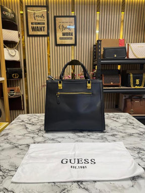 GUESS ELAVATE TOTE WITH DUST BAG PREMIUM QUALITY (BLACK)