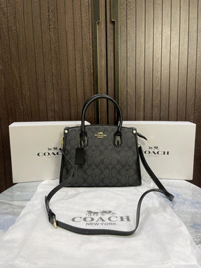 Coac  h Satchel Top Handle Sleek with magnet box 535