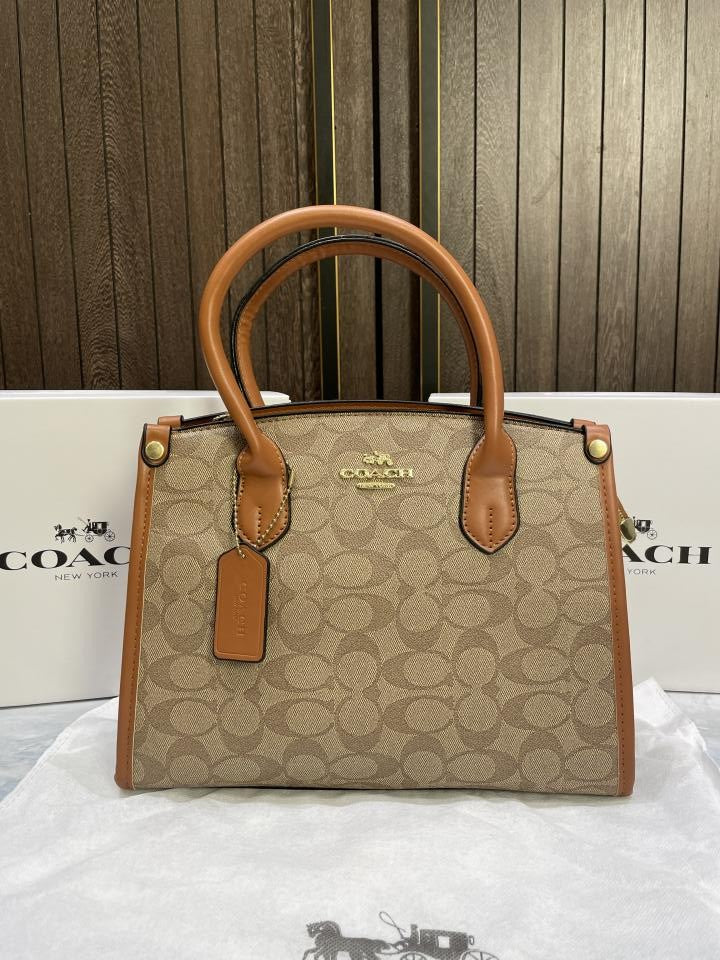 Coac  h Satchel Top Handle Sleek with magnet box 536