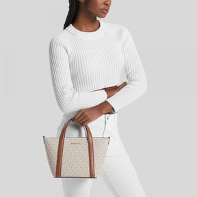 Michael  kors Pratt Small Signature Logo Tote Bag with carry bag 537