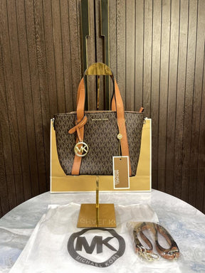 Michael  kors Pratt Small Signature Logo Tote Bag with carry bag 538