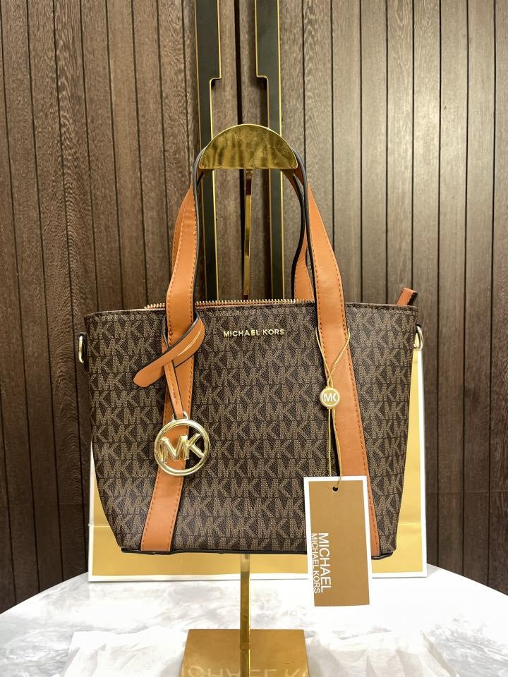 Michael  kors Pratt Small Signature Logo Tote Bag with carry bag 538