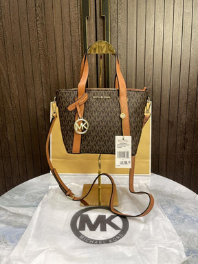 Michael  kors Pratt Small Signature Logo Tote Bag with carry bag 538