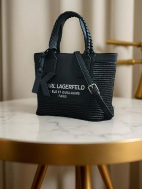 KARL  LAGERFELD  LEATHER  STRUCTURED  HANDHELD  BAG  5123