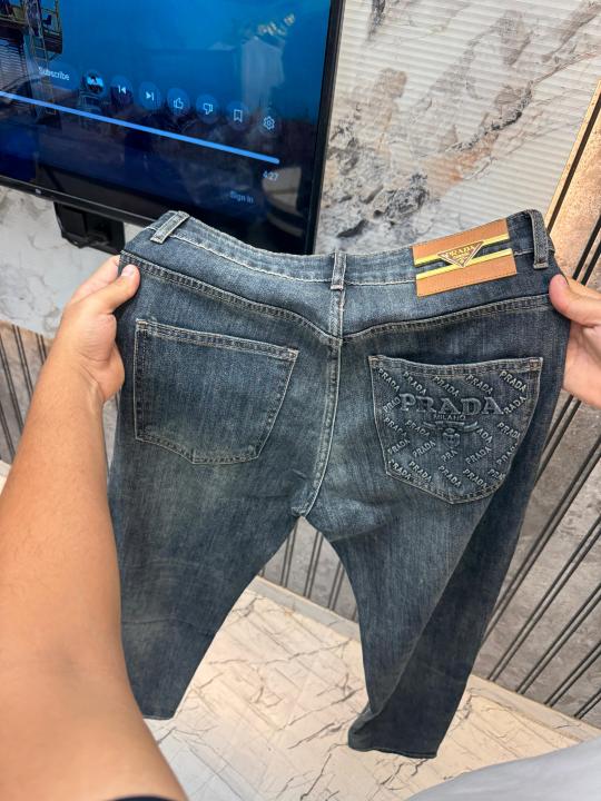 Prada Milano imported thin fabric denim jeans MR115